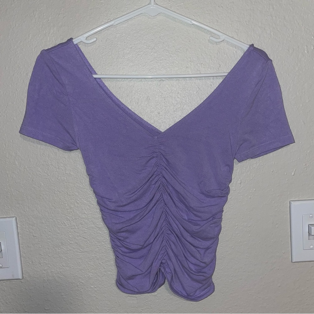 FOREVER 21 Gathered Baby Tee Size M